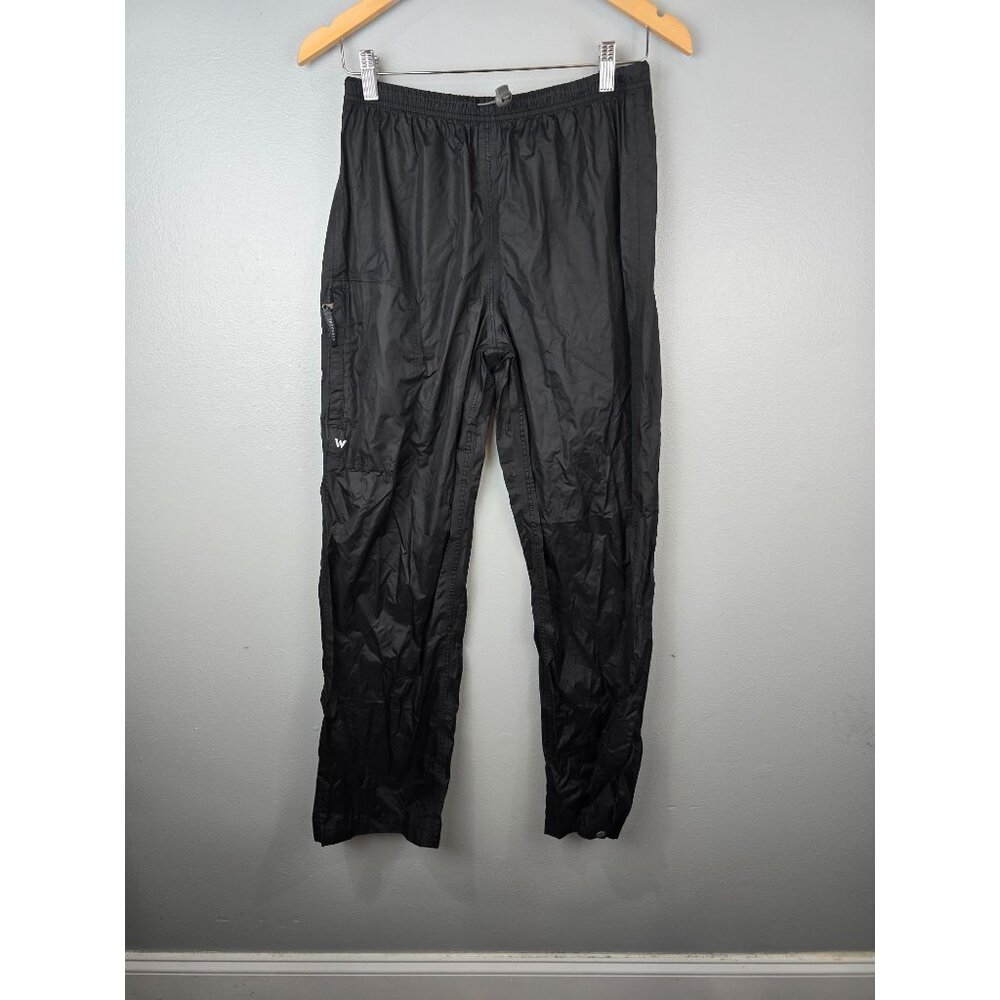 White Sierra Pants Women's M Black Packable Wind Outdoor Hiking Gorpcore Rain
